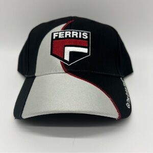 Ferris Mowers Baseball Cap, Mast Lepley, Black and Silver, Adjustable